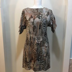 Rag & Bone Silk Moth Print Dress